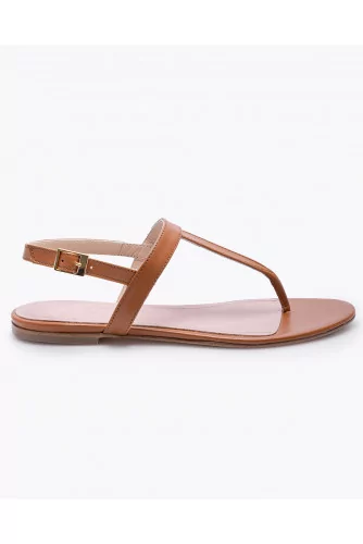 Leather toe thong sandals 10