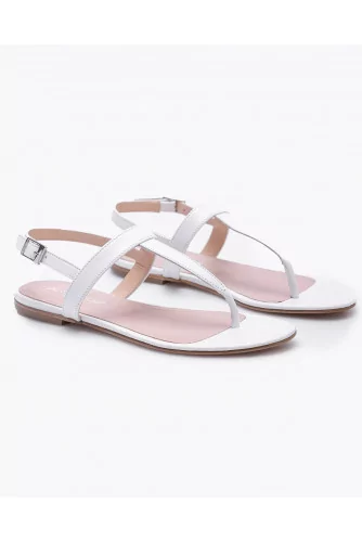 Leather toe thong sandals 10