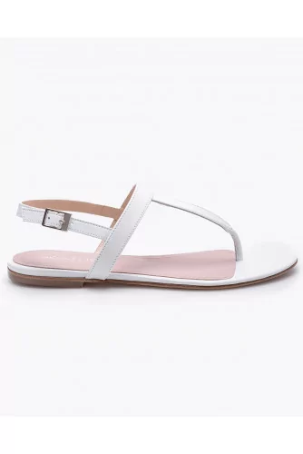 Leather toe thong sandals 10