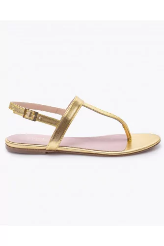 Leather toe thong sandals 10