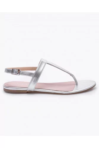 Leather toe thong sandals 10