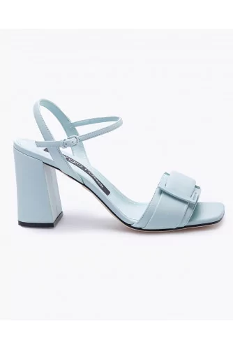 Achat Leather high-heeled sandals decorated with buckle 80 - Jacques-loup