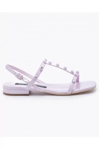 Achat Varnished leather sandals with rhinestones - Jacques-loup
