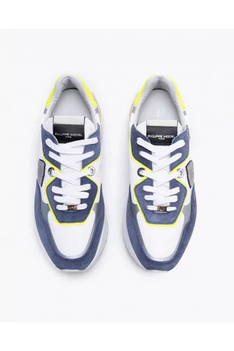 La Rue - Split leather sneakers with cutouts and escutcheon