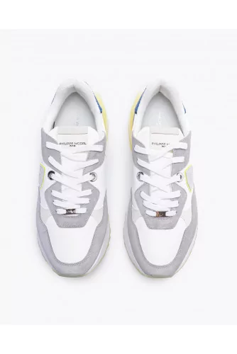 La Rue - Split leather sneakers with cutouts and escutcheon