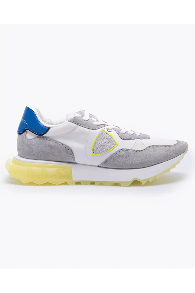 La Rue - Split leather sneakers with cutouts and escutcheon La Rue - Split leather sneakers with cutouts and escutcheon
