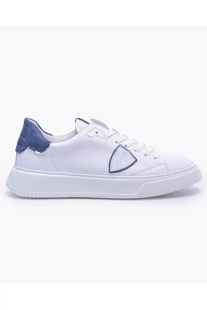 Temple - Leather sneakers with escutcheon