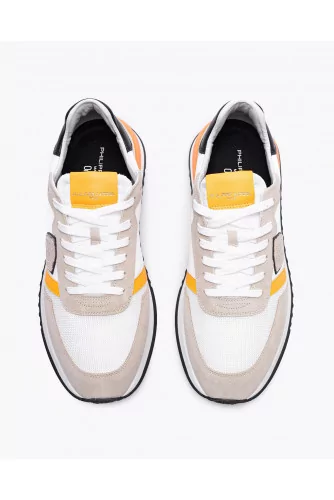 Tropez 2.1 - Leather and split leather sneakers with cut-outs