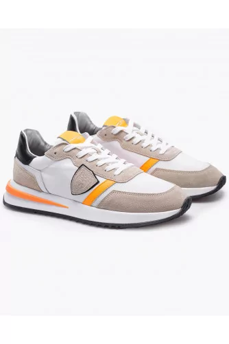 Tropez 2.1 - Leather and split leather sneakers with cut-outs