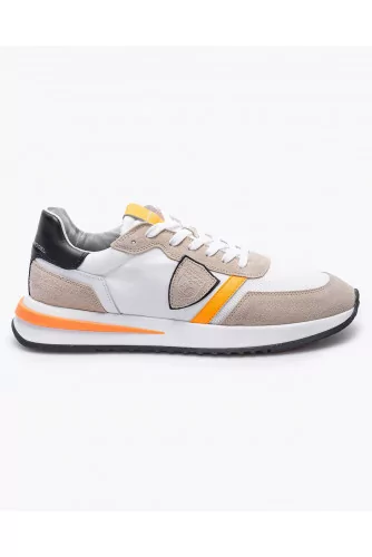 Tropez 2.1 - Leather and split leather sneakers with cut-outs