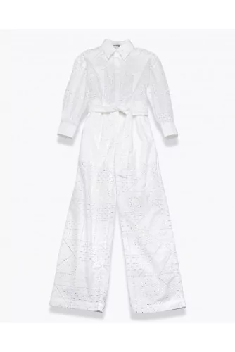 Achat Long-sleeved cotton jumpsuit with belt - Jacques-loup