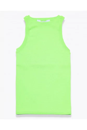 Polyester and elastane tank top with american armholes