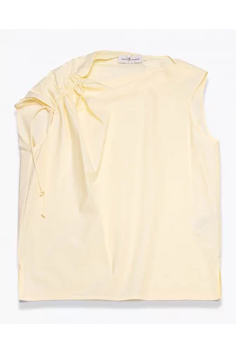 Achat Cotton poplin top with small sleeves and laces - Jacques-loup