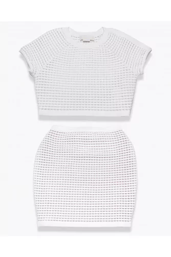 Ensemble top et mini jupe en coton et élasthanne