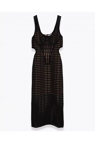Achat Polyester and viscose dress with cut-outs - Jacques-loup