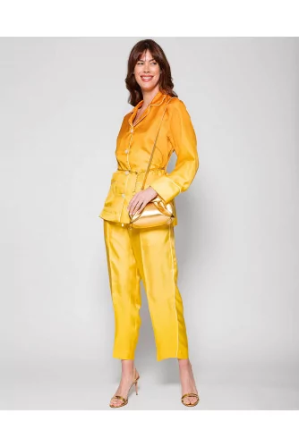 Silk pyjamas with color gradient