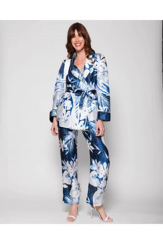 Dione/Etere IV - Cotton and silk set with nature print