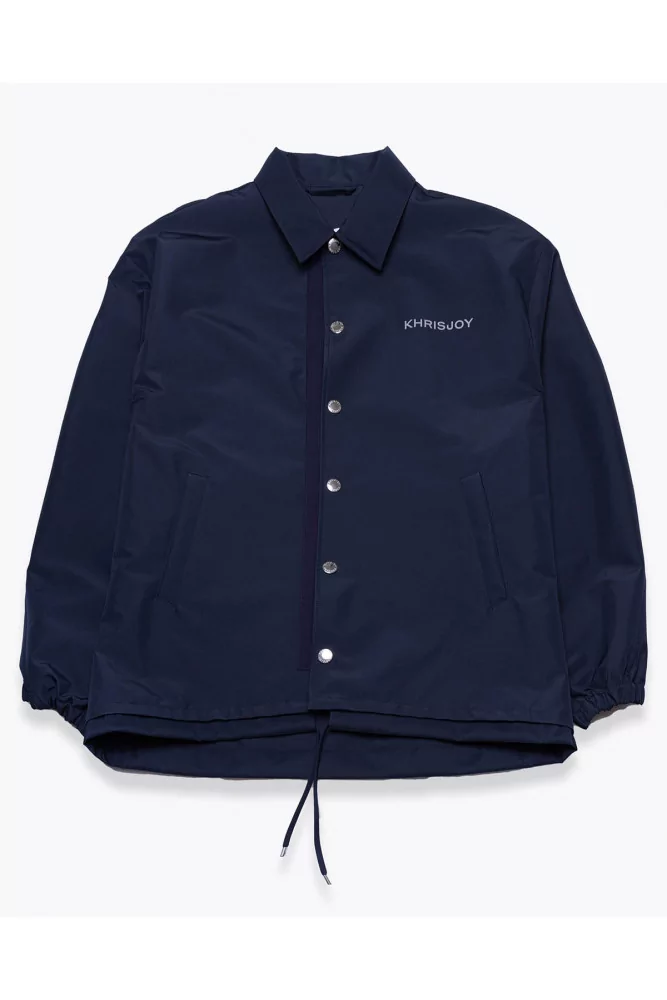 Nylon jacket with snap buttons