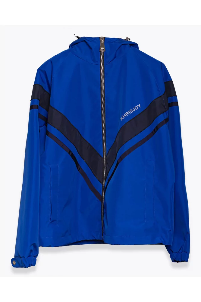 Oversized nylon jacket with V design