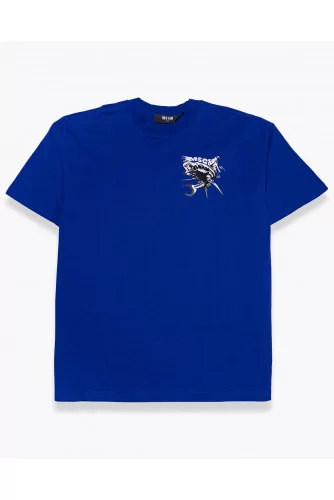 Cotton jersey T-shirt with carp print