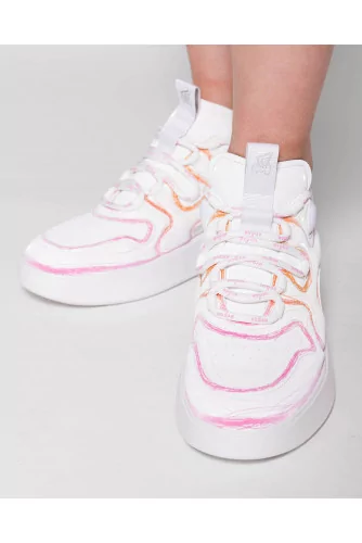Rebel - Sneakers with stitching and quilted H 50