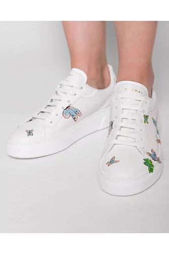 Nappa leather sneakers with butterfly print 45