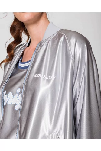 Oversize satin jogging jacket LS