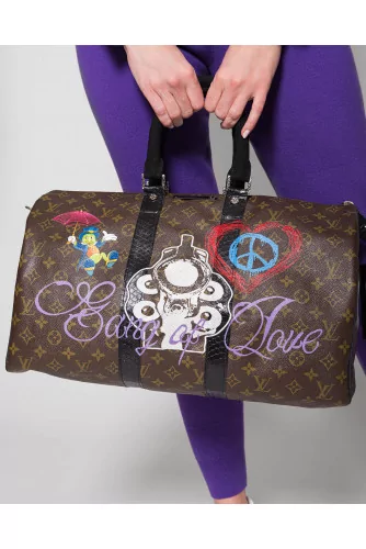 Gang of Love - Customized bag with silver and python details 45 cm