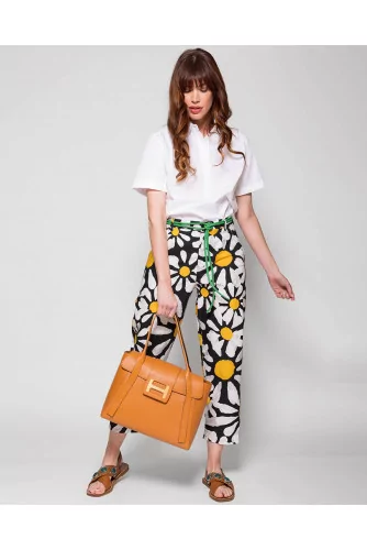 Achat Trousers in poplin cotton with daisy print - Jacques-loup