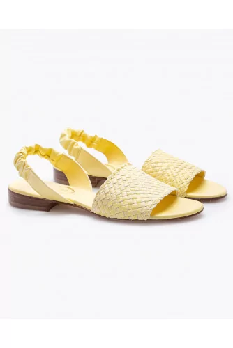 Flat plaited leather sandals 15