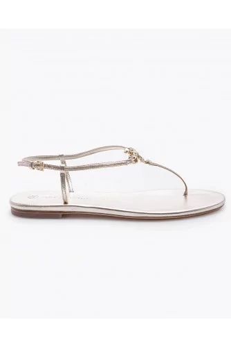 Capri Strap Sandals - Sandales entredoigt en cuir avec logo