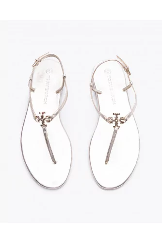 Capri Strap Sandals - Sandales entredoigt en cuir avec logo