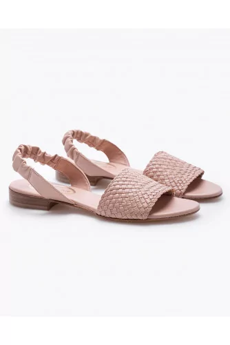 Flat plaited leather sandals 15
