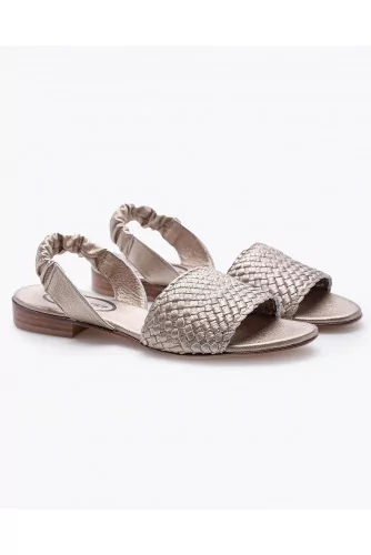 Flat plaited leather sandals 15