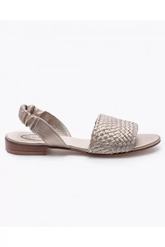 Flat plaited leather sandals 15