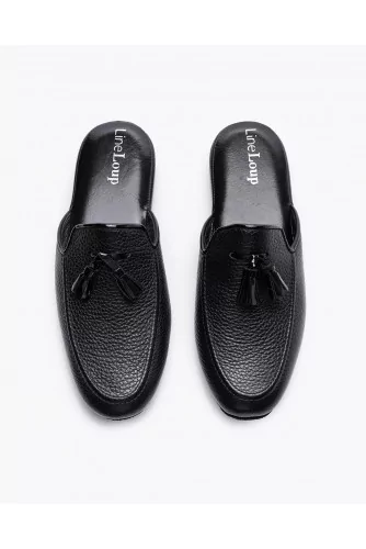 Ludovic - Leather indoor mules with tassels