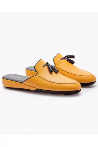 Ludovic - Leather indoor mules with tassels