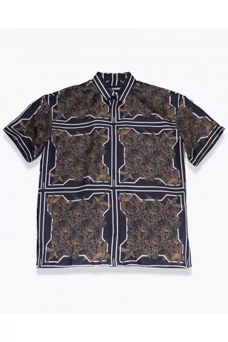 Silk shirt with jungle print