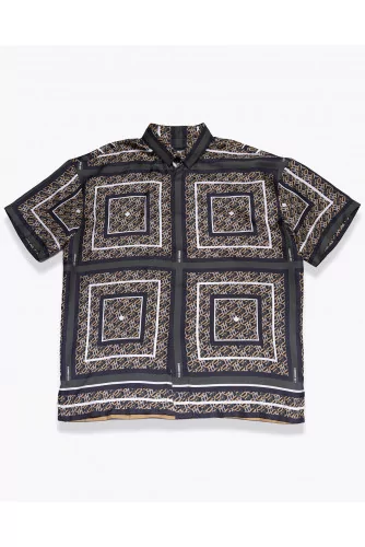 Silk shirt with square print