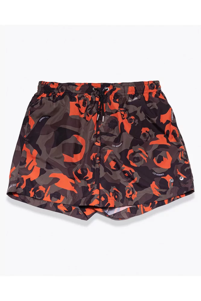 Nylon swim suit with camouflage print