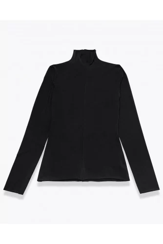 Achat Jersey top with long sleeves and high collar - Jacques-loup