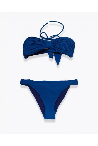 Maillot 2 pièces bandeau Juan De Dios bleu marine