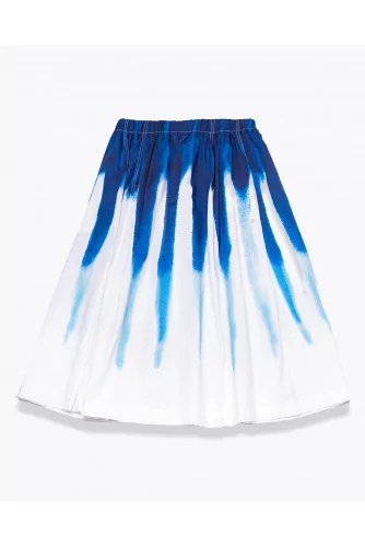 Flounced skirt in cotton poplin