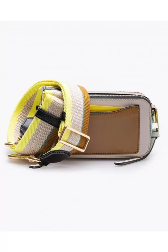 Snapshot - Rectangular leather bag with shoulder strap