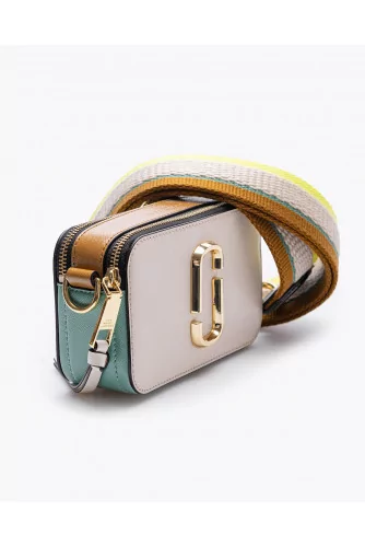 Snapshot - Rectangular leather bag with shoulder strap