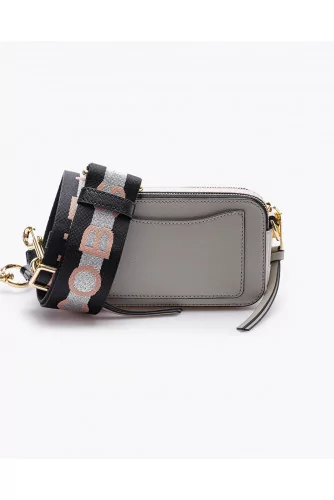 Snapshot - Rectangular leather bag with shoulder strap