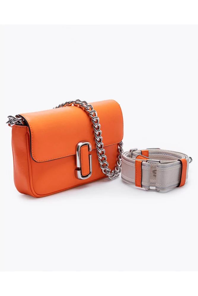 The J Marc Shoulder Bag of Marc Jacobs - Orange leather bag with flap and  shoulder strap for women