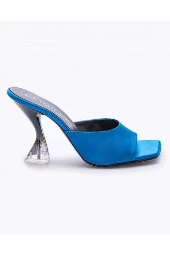 Open-toe satin mules 90