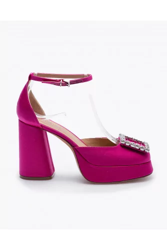 Découpé sabot Roberto Festa fuschia avec boucle strass tal.10 patin 20