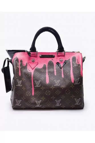 LV Speedy - Sac customizé avec détails en python 30 cm